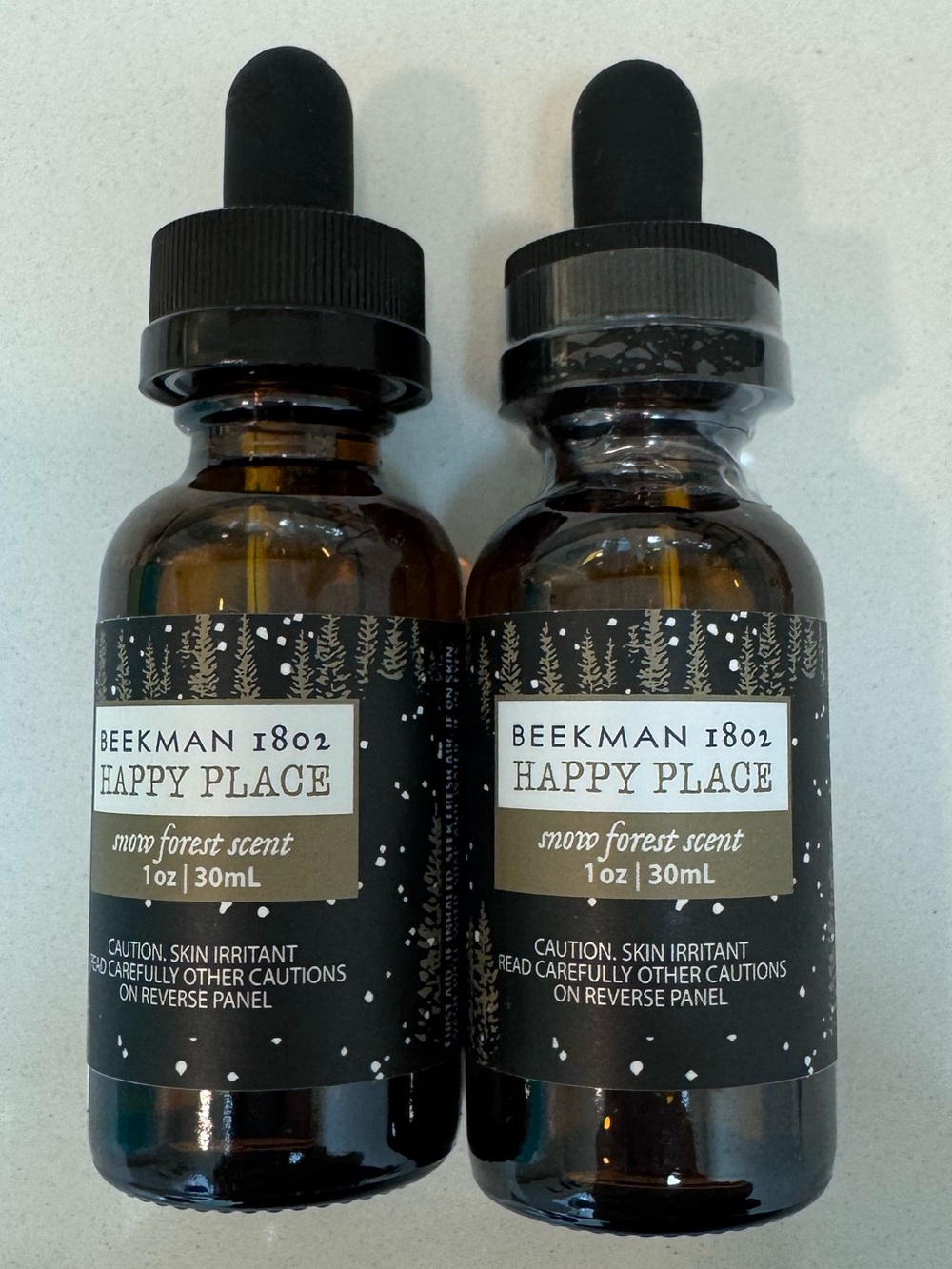 Beekman 1802 Happy Essential Oils  Large One Once with Dropper Set of 2